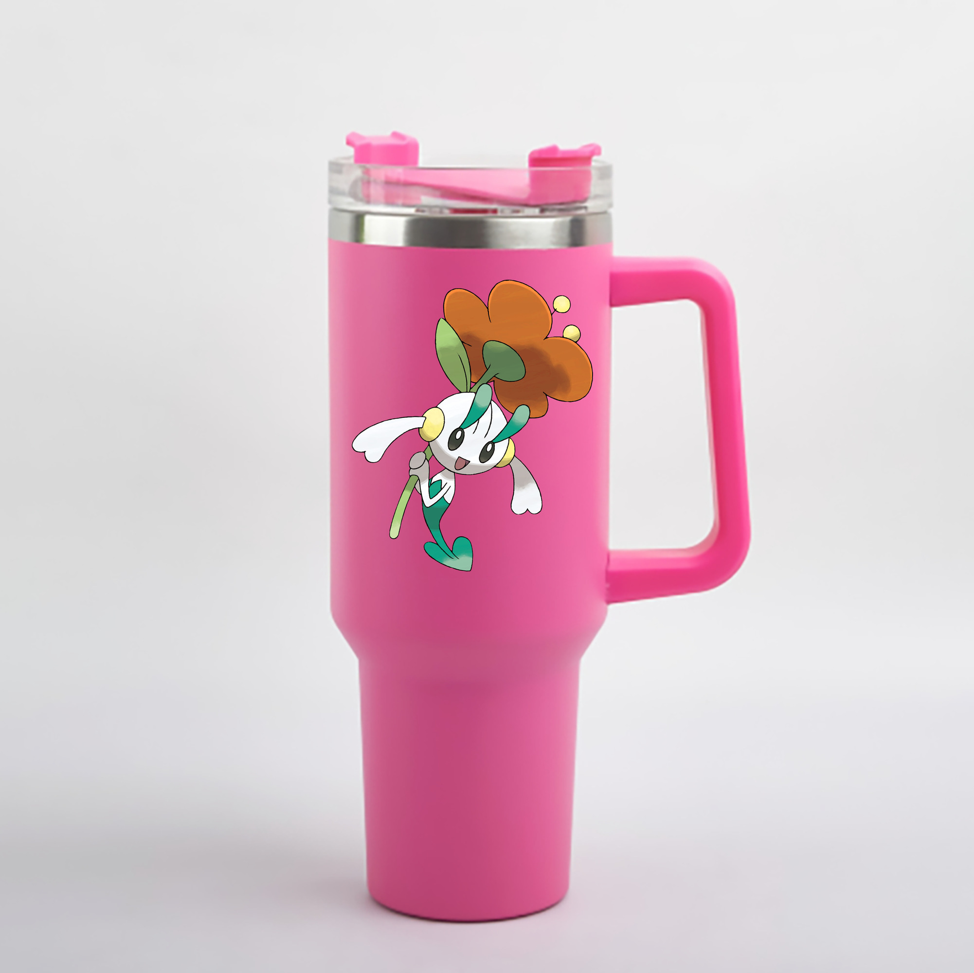 （画像用） ポケットモンスター Pokémon 1200mL車用タンブラー - クリスタルステッカー（プラスチックストロー付き）